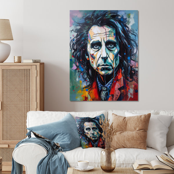 DesignArt Popart Alice Rockstar Portrait I Celebrity Metal Wall Decor